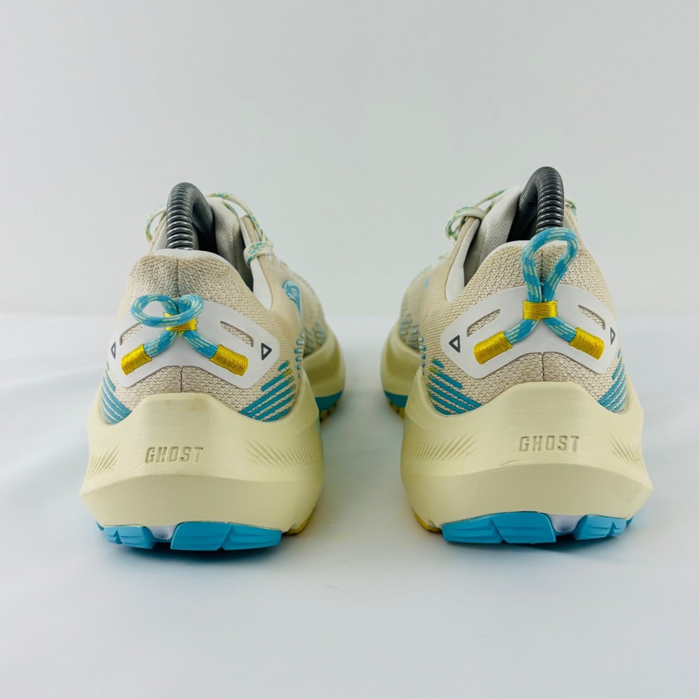 Brooks Ghost Max Running Trail Shoes Cream Blue Yellow 1204641B222 Womens 8.5 B - Picture 2 of 13